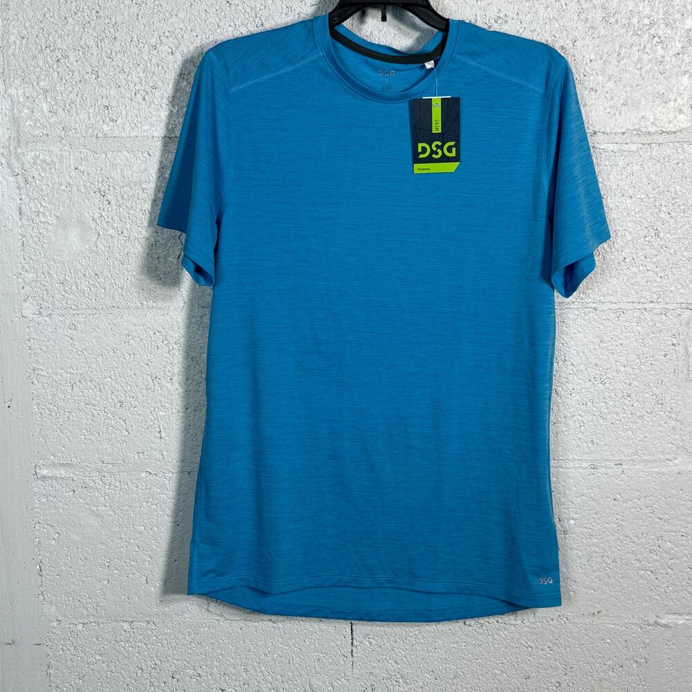 DSG Mens movement active tee shirt, Charged/dark blue Small